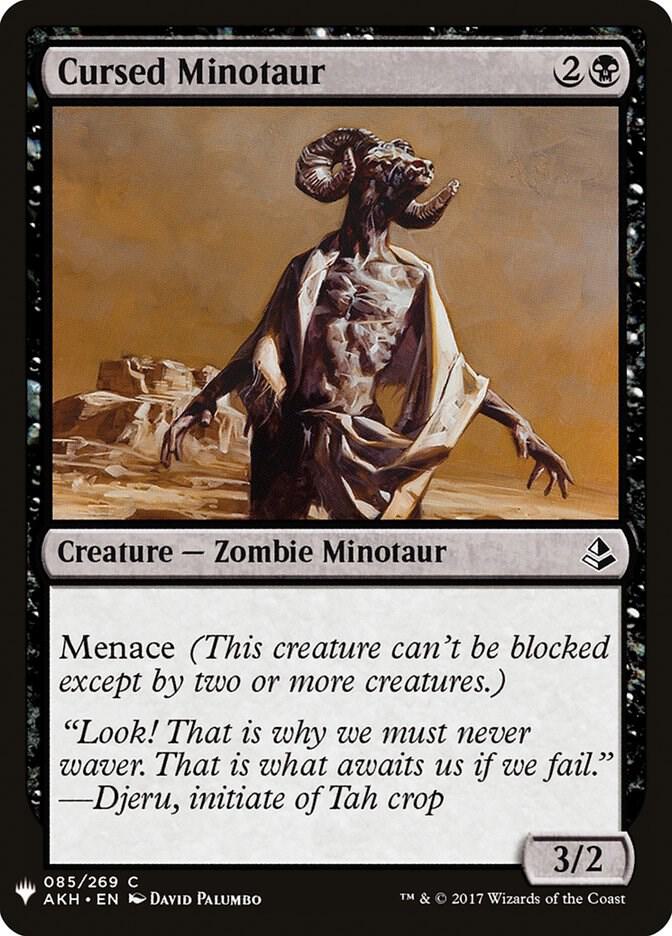 Cursed Minotaur, The List Reprints 85