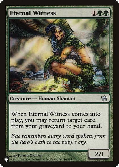 Eternal Witness (5DN), The List Reprints 86/165