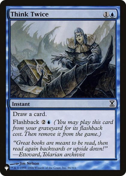Think Twice, The List Reprints 86/301