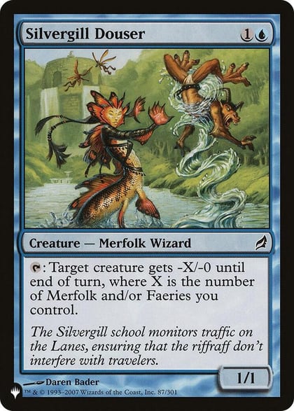 Silvergill Douser, The List Reprints 87/301