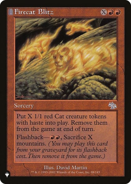 Firecat Blitz, The List Reprints 88/143
