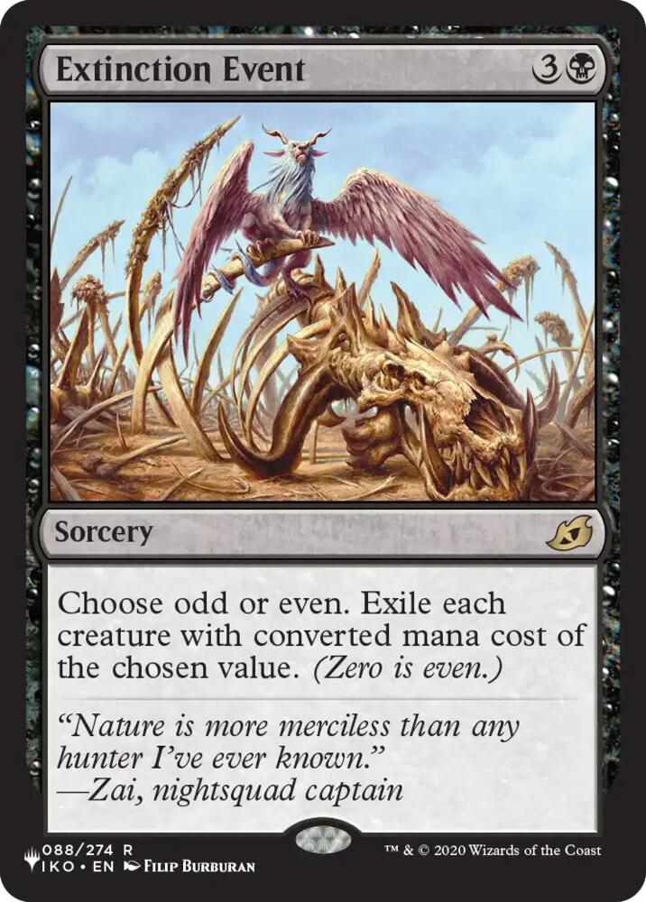 Extinction Event, The List Reprints 88