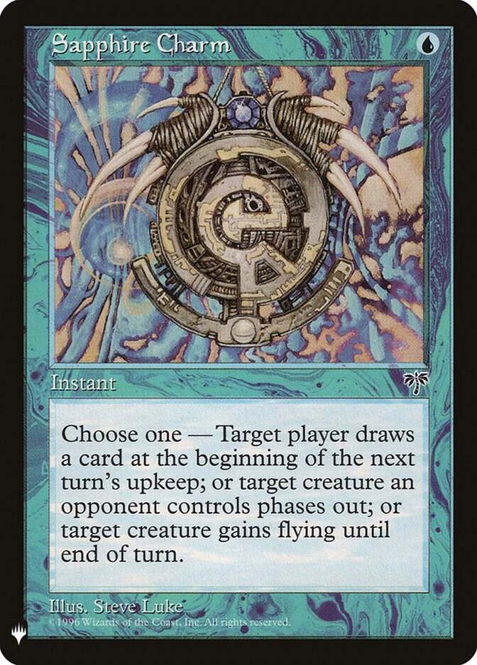 Sapphire Charm, The List Reprints 89