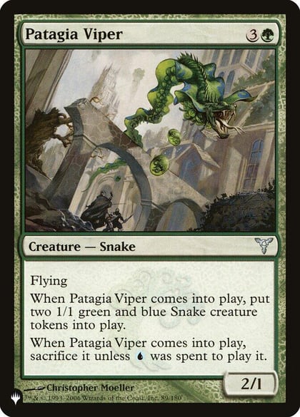 Patagia Viper, The List Reprints 89/180