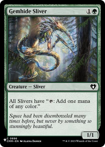 Gemhide Sliver (CMM), The List Reprints 896