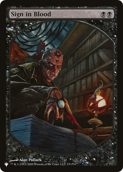 Sign in Blood (P10), The List Reprints 9-Mar