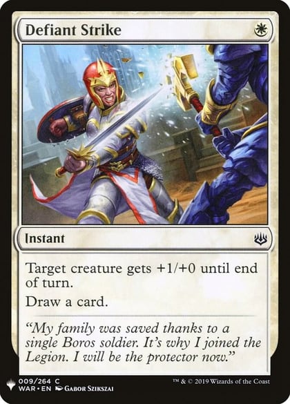 Defiant Strike, The List Reprints 9