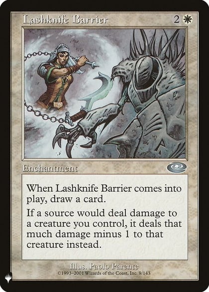 Lashknife Barrier, The List Reprints 9