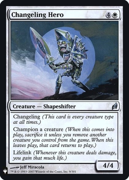 Changeling Hero, The List Reprints 9