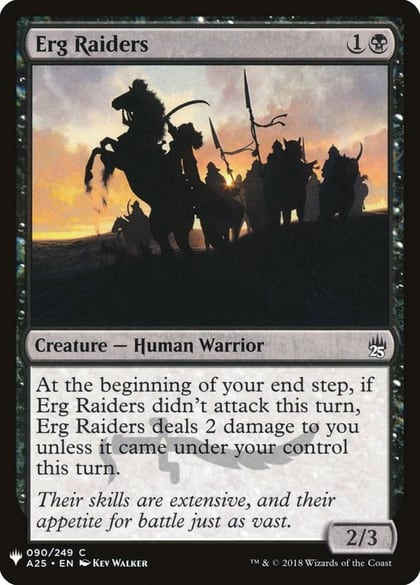 Erg Raiders, The List Reprints 90