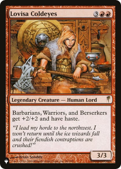 Lovisa Coldeyes, The List Reprints 90/155