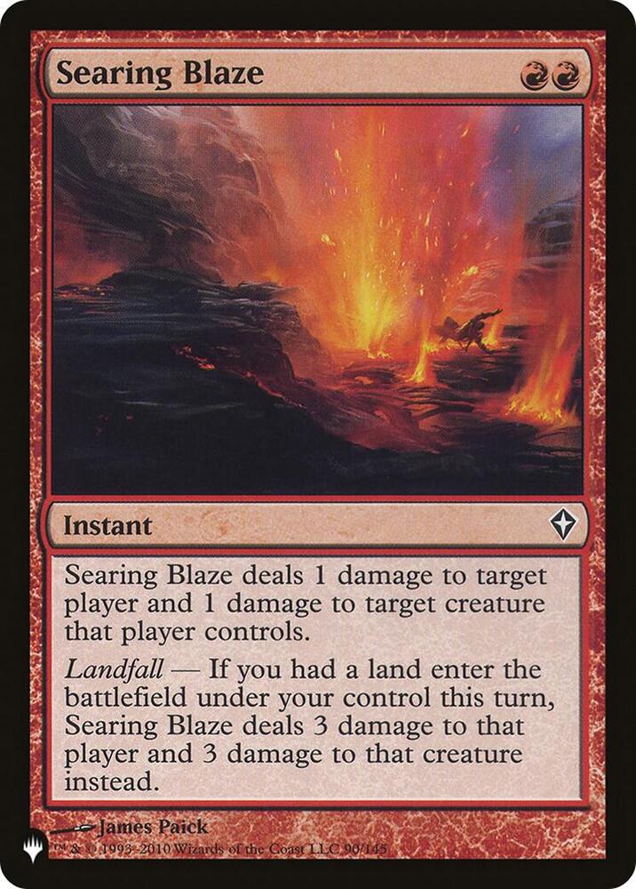 Searing Blaze, The List Reprints 90/145