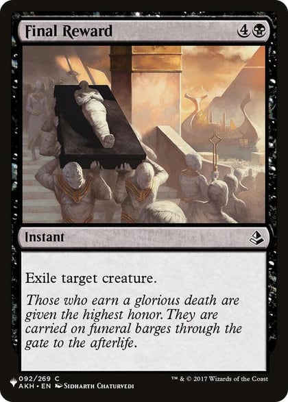 Final Reward, The List Reprints 92