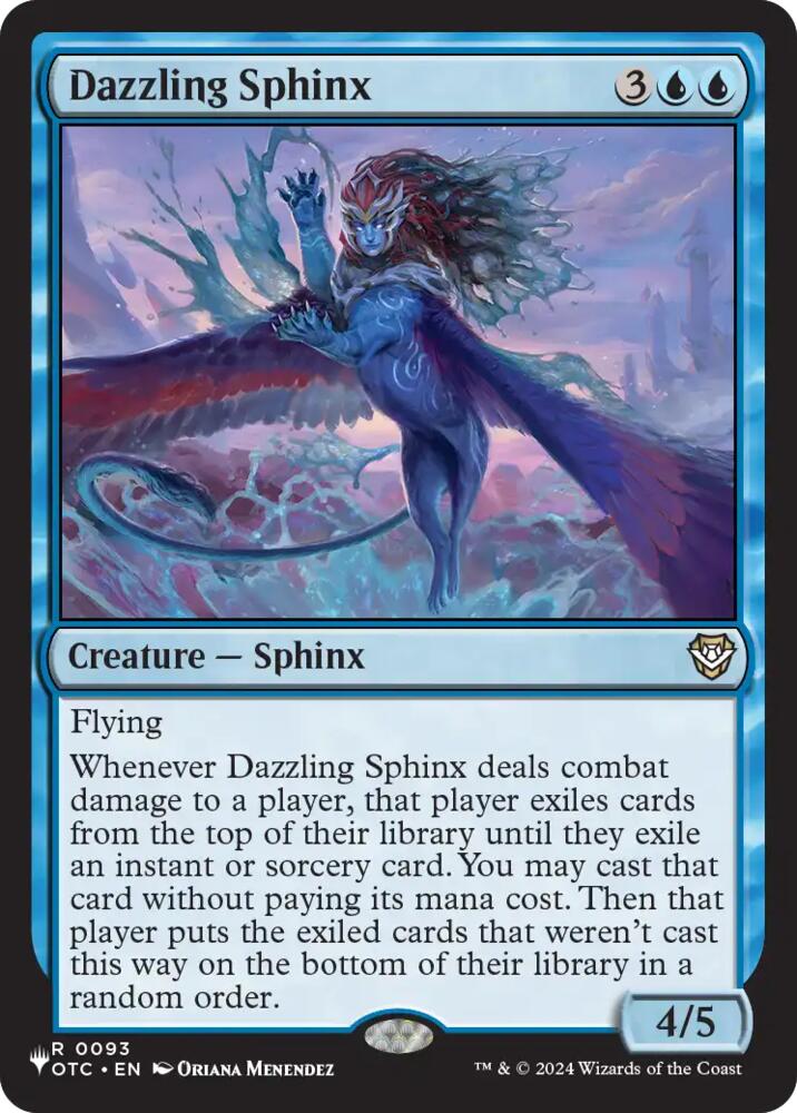 Dazzling Sphinx, The List Reprints 93