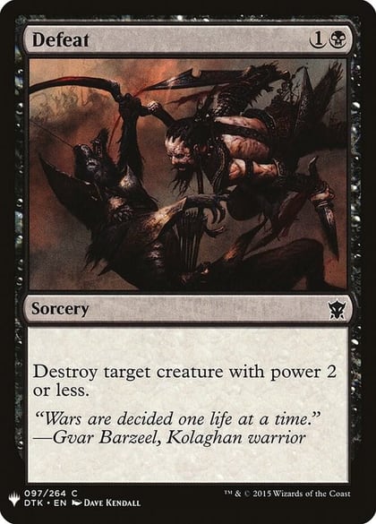 Defeat, The List Reprints 97