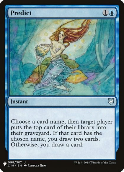 Predict, The List Reprints 98