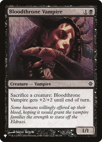 Bloodthrone Vampire, The List Reprints 98/248