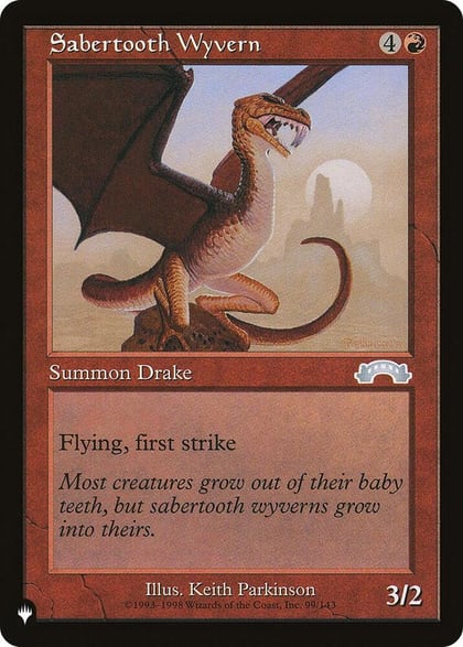Sabertooth Wyvern, The List Reprints 99/143