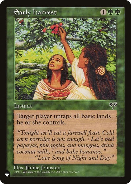 Early Harvest, The List Reprints #248695