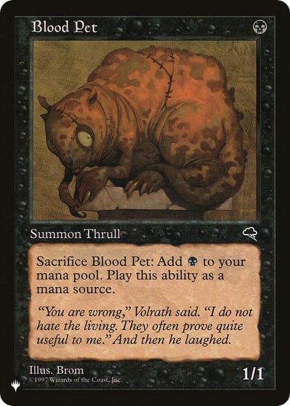 Blood Pet, The List Reprints #254548