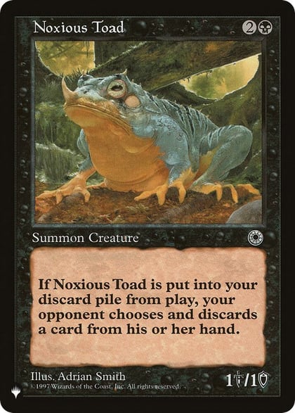 Noxious Toad, The List Reprints #262916
