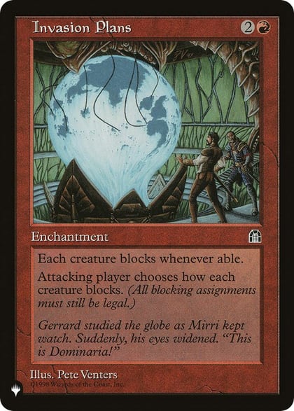 Invasion Plans, The List Reprints #284394