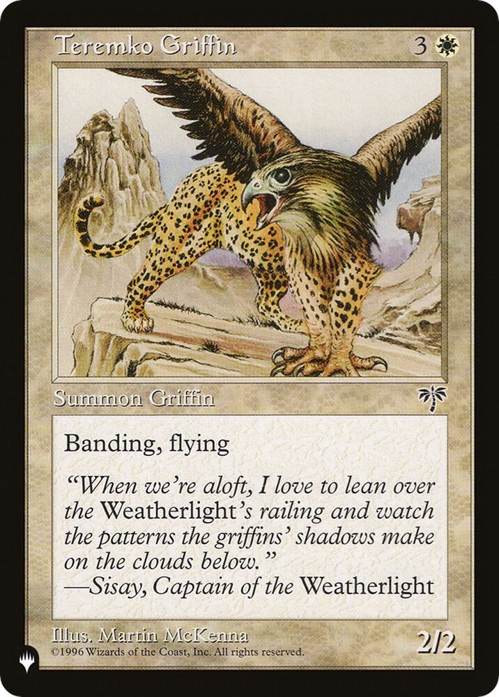 Teremko Griffin, The List Reprints #284426