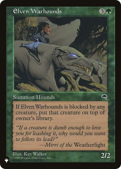 Elven Warhounds, The List Reprints #498598