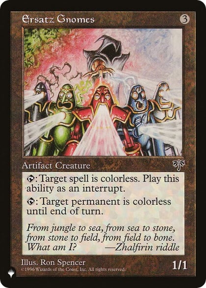 Ersatz Gnomes, The List Reprints #526541