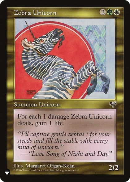 Zebra Unicorn, The List Reprints #526570