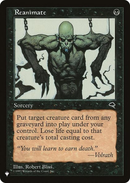 Reanimate, The List Reprints #582348