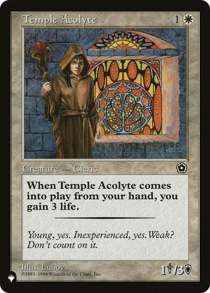 Temple Acolyte, The List Reprints #582500