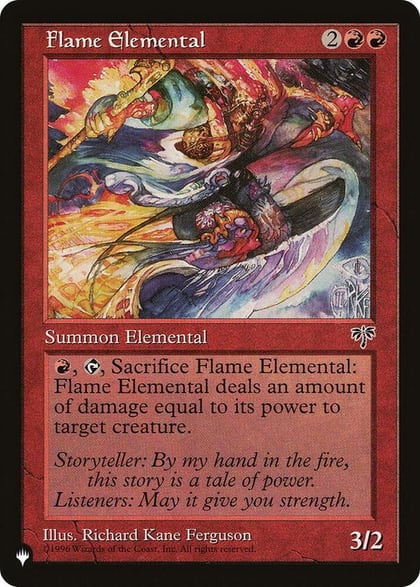 Flame Elemental, The List Reprints #583266
