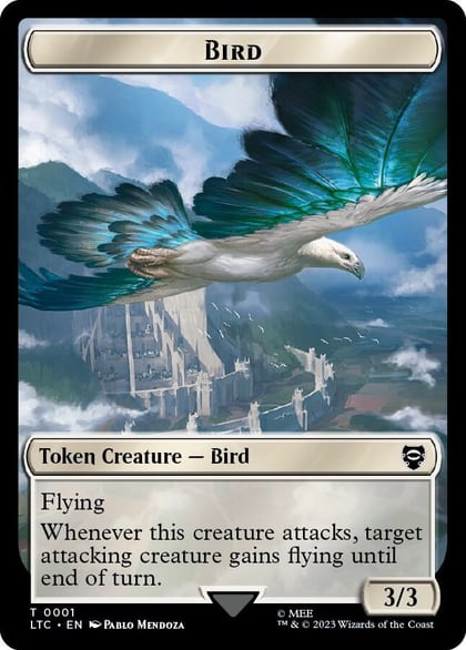 Bird (0001) // Goat Double-Sided Token, Commander: The Lord of the Rings: Tales of Middle-earth 1 // 2