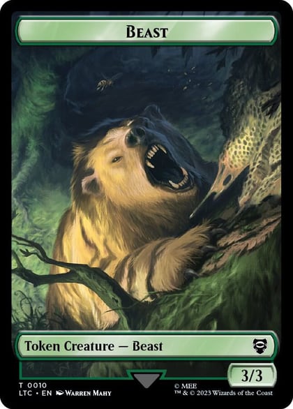 Beast // Treefolk Double-Sided Token, Commander: The Lord of the Rings: Tales of Middle-earth 10 // 13