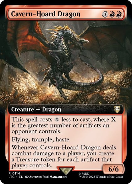 Cavern-Hoard Dragon (Extended Art), Commander: The Lord of the Rings: Tales of Middle-earth 114