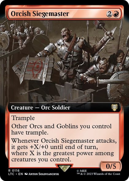 Orcish Siegemaster (Extended Art), Commander: The Lord of the Rings: Tales of Middle-earth 116