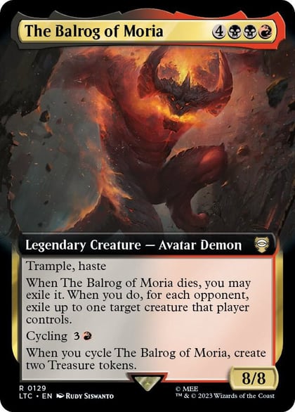 The Balrog of Moria (Extended Art), Commander: The Lord of the Rings: Tales of Middle-earth 129