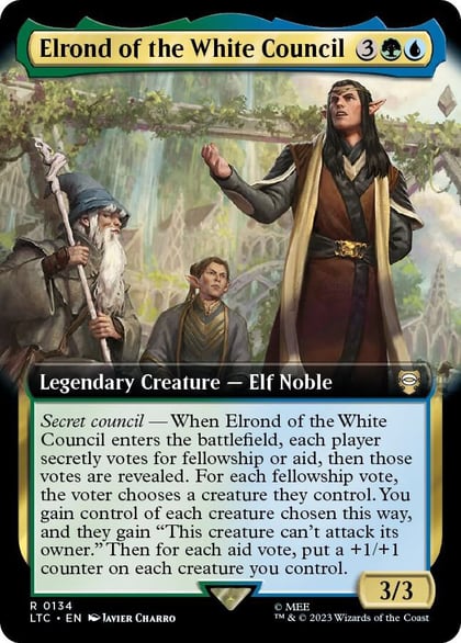 Elrond of the White Council (Extended Art), Commander: The Lord of the Rings: Tales of Middle-earth 134