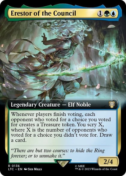 Erestor of the Council (Extended Art), Commander: The Lord of the Rings: Tales of Middle-earth 136