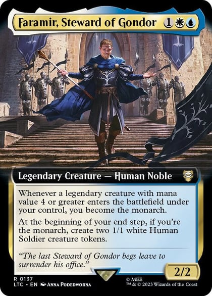 Faramir, Steward of Gondor (Extended Art), Commander: The Lord of the Rings: Tales of Middle-earth 137