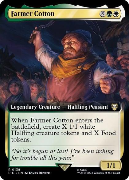Farmer Cotton (Extended Art), Commander: The Lord of the Rings: Tales of Middle-earth 138