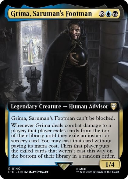 Grima, Saruman's Footman (Extended Art), Commander: The Lord of the Rings: Tales of Middle-earth 140