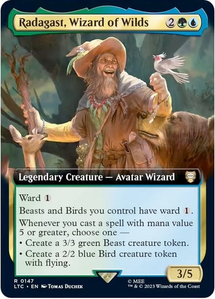 Radagast, Wizard of Wilds (Extended Art), Commander: The Lord of the Rings: Tales of Middle-earth 147
