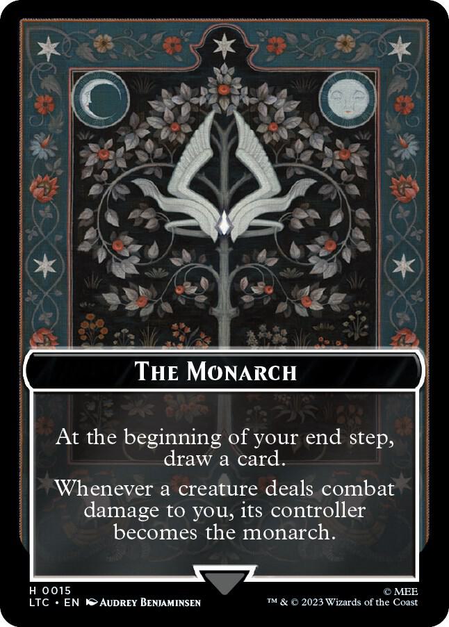 The Monarch // Treasure Double-Sided Token, Commander: The Lord of the Rings: Tales of Middle-earth 15 // 12