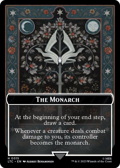 The Monarch // Treasure Double-Sided Token, Commander: The Lord of the Rings: Tales of Middle-earth 15 // 12