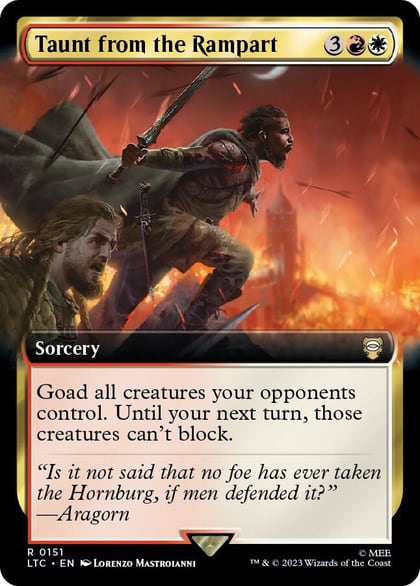 Taunt from the Rampart (Extended Art), Commander: The Lord of the Rings: Tales of Middle-earth 151