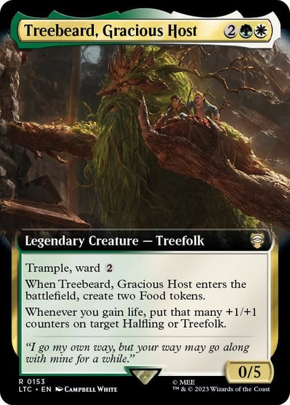 Treebeard, Gracious Host (Extended Art), Commander: The Lord of the Rings: Tales of Middle-earth 153
