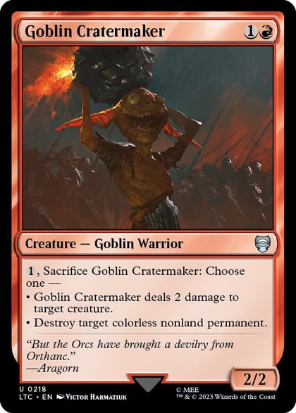 Goblin Cratermaker, Commander: The Lord of the Rings: Tales of Middle-earth 218