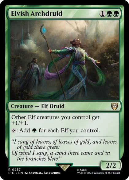 Elvish Archdruid, Commander: The Lord of the Rings: Tales of Middle-earth 237